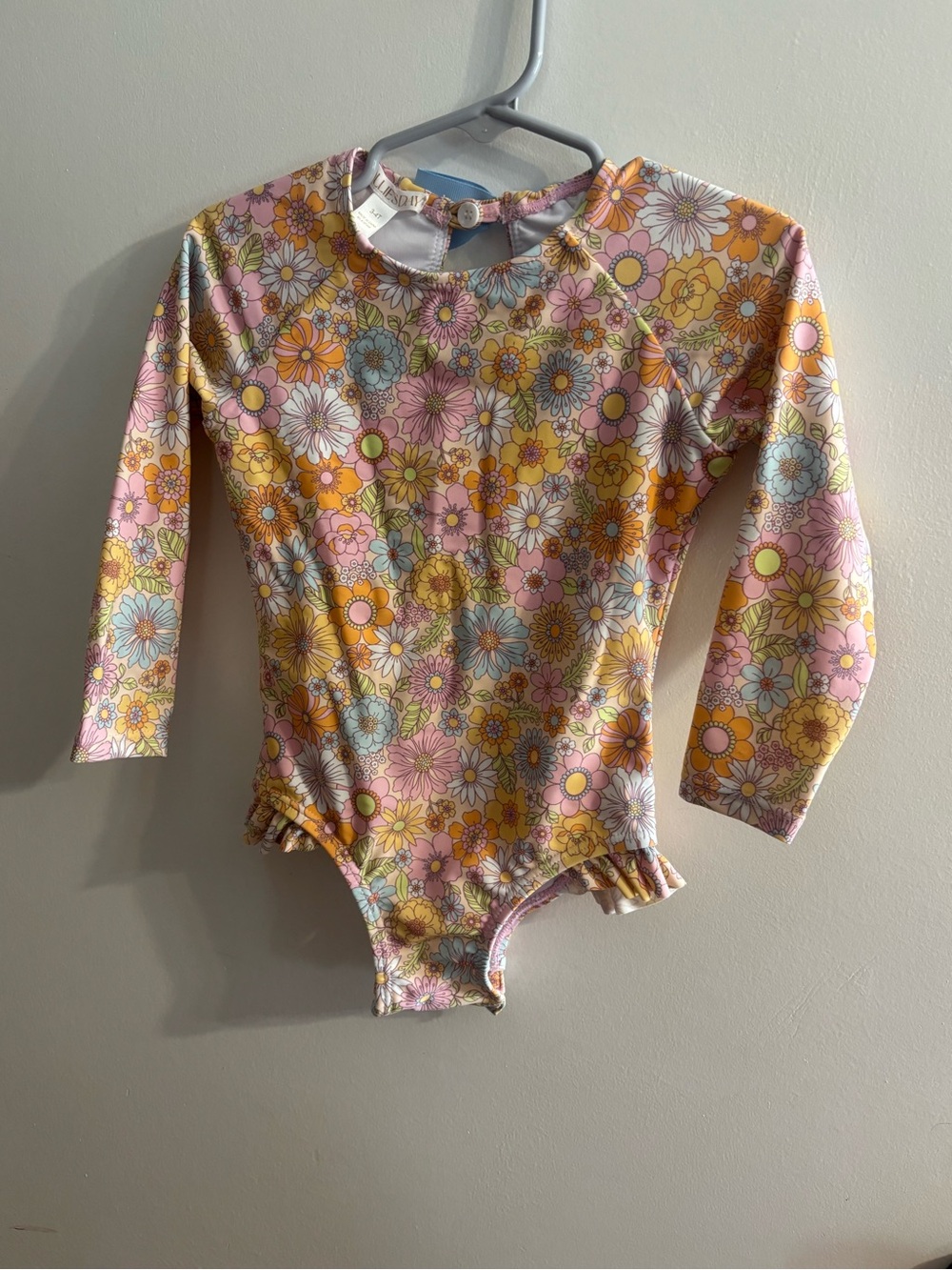 Ollie’s Day Floral Long Sleeve swimsuit size 3-4T